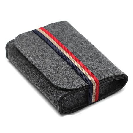 1 st Filt Kabelorganiseringsväska - Bärbar Förvaringslåda för Tillbehör, Perfekt för Laddare och Kablar för Resor och Hemmabruk