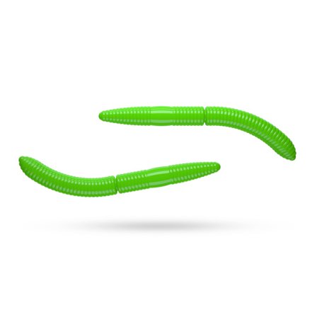Libra Lures Fatty D'Worm 75 No Scent (8-pack) - Hot Green