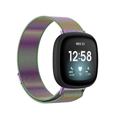 Fitbit Versa 4 Milanese magneettinen metallinen punottu ranneke OLS