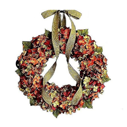 35cm Kunstig Efterårs Hortensia Krans Julepynt