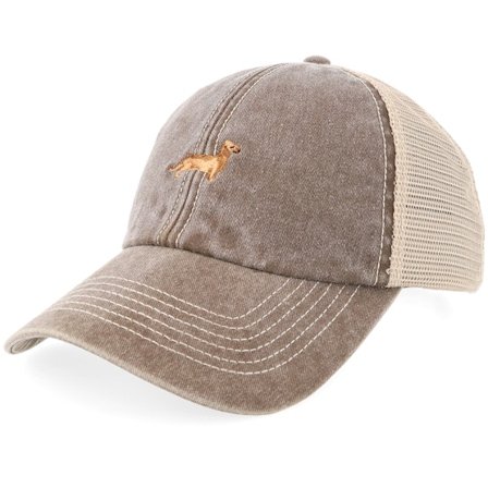 Iconic - Brown trucker Czapka Z Daszkiem - Dachshund Dog Brown/Stone Vintage Washed Trucker @ Hatstore