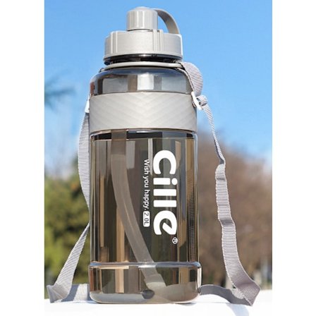 1L sportsvannflasker med stor kapasitet, bærbar plast