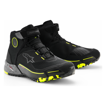 Buty Motocyklowe Alpinestars CR-X Drystar Riding Czarny/Szary/Fluorescencyjny Żółty 48