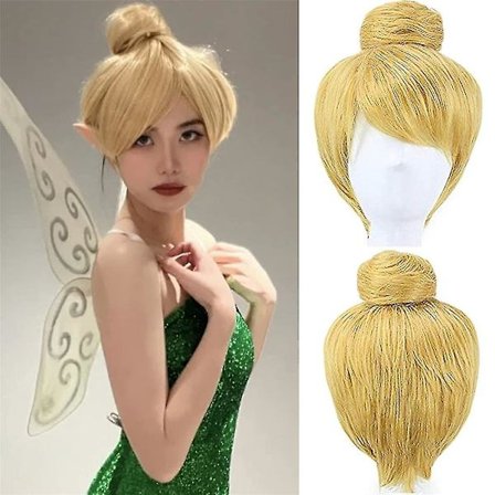 Tinker Bell Parykk Kvinner Kort Rett Cosplay Party Parykk Halloween Party Rekvisitter Parykker Gaver
