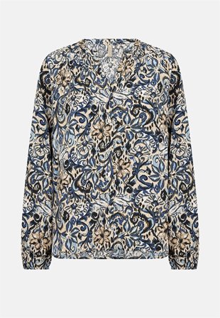 Soyaconcept - Mönstrad blus - blå / mönstrad - för damer - M (40) - Cellbes