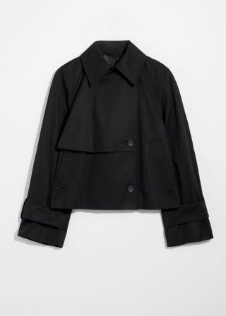& Other Stories Kurze Trenchcoat-Jacke - Schwarz - Damen - Größe M