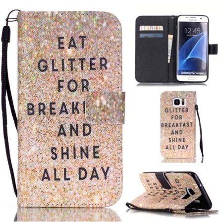 Plånboksfodral Samsung Galaxy S7 Edge – Eat Glitter And Shine