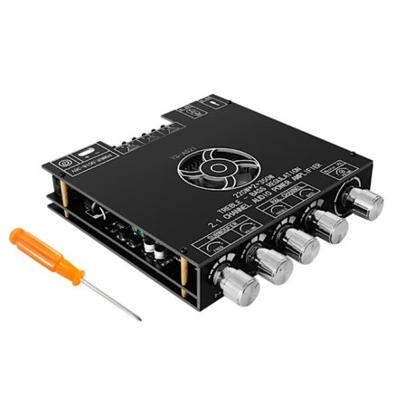 Bluetooth-yhteensopiva power 2x220W+350W 2.1-kanavainen stereovastaanotin diskanttisella bassolla auton kotiin