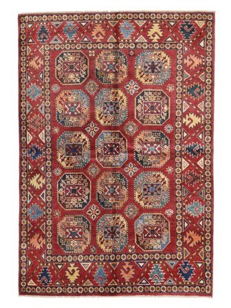 Medalionowy Mały Kazak Fine Dywan 142X201 Wełna