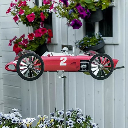 Hage Racer Vindmølle Hage Spinner Innendørs Utendørs Hagedekorasjon Håndverk Racer Pinwheels (Rød)