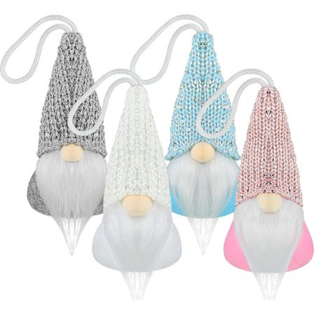 4 stycken svenska julgransdekorationer Mini tomtepynt Filttomte Hängande dockor för julgran Spis Heminredning