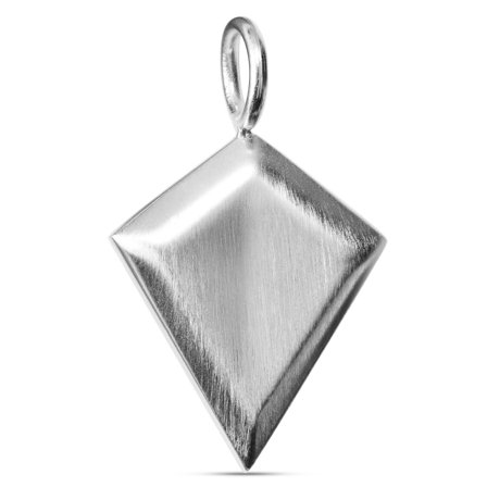 Pendentif diamant en acier inoxydable argenté pour hommes - Pendentifs pour colliers