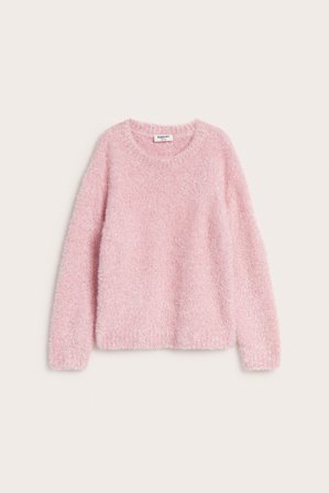 Kappahl | Sweter z dzianiny, z brokatem | Jasnoróżowy