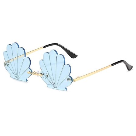 Trendikkäät Uniikit Kukka-Muotonsa Nappisilmät Naisten Aurinkolasit Merkki Suunnittelija Retro Kuori Vilja Selkeä Ocean Linssit Naisten Aurinkolasit