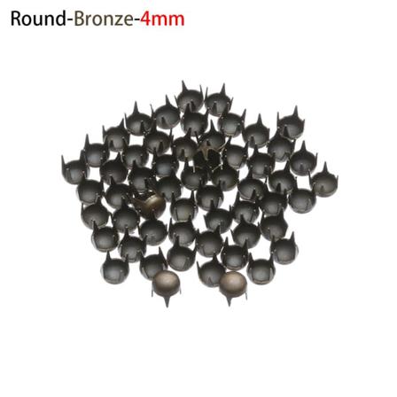 50st Doll Colthes Spänne Bältesknappar Brons Rund 4mm 50st