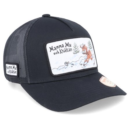 Mamma Mu & Kråkan - Musta trucker Lippis - Vinterlek Black Trucker @ Hatstore