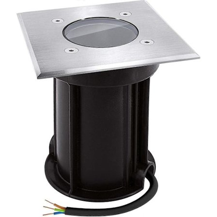 Infälld golvstrålkastare för GU10 230 V-IP67 för fyrkantig-Förinstallerad kabel