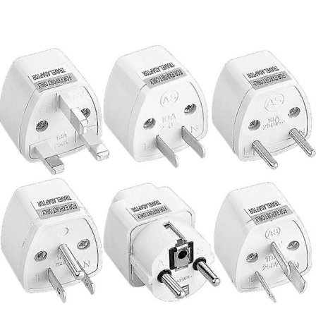 Universal Reiseadapter Bærbar Pluggkonverter Strømkontakt Eu Us Au Uk 1/5 stk