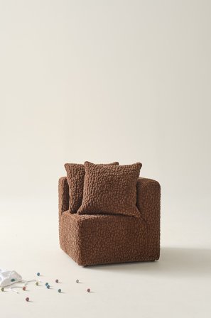 Jotex - Mini Sofamodul Hjørne + 2 Puter Brun - BALTIMORE - Kjøp Barnesofaer hos Jotex