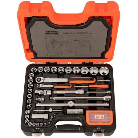 Bahco S95 Hylsnyckelsats 95 delar, 1/4", 1/2", Skruva