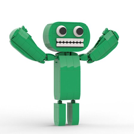 Garten Of BanBan 9" Jumbo Josh MOC Byggklossar Set Grön Monster Modellbyggsats