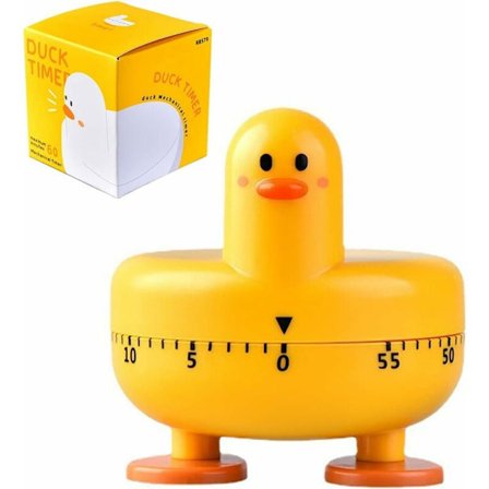 Timer, mekanisk timer for barn, kreativ tegneserie liten gul