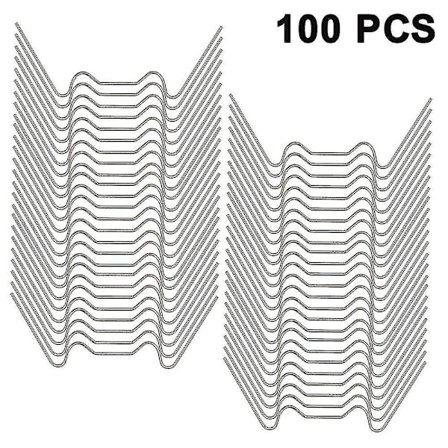100 stk. rustfrie stål glasclips, W-type drivhusclips, til drivhus