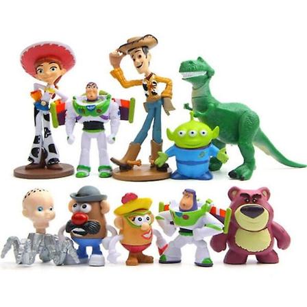 Toy Story Woody Rex Lightyear Alien Bear Film Actionfigur Børn Legetøj Gave 10stk[HK]