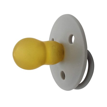 Mininor Sut Rund Latex 2-pak Grå 6 mdr.+, Børn & Forældre, Sutter, Latexsutter