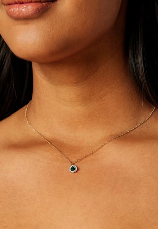 LILY AND ROSE Amelie Necklace Emerald Klær