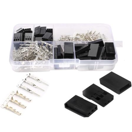 30 kpl uros- ja naarasliittimiä, JR-liitin, RC-servoliitin 3-napainen 2,54 mm RC-lennokeille, helikoptereille, autoille