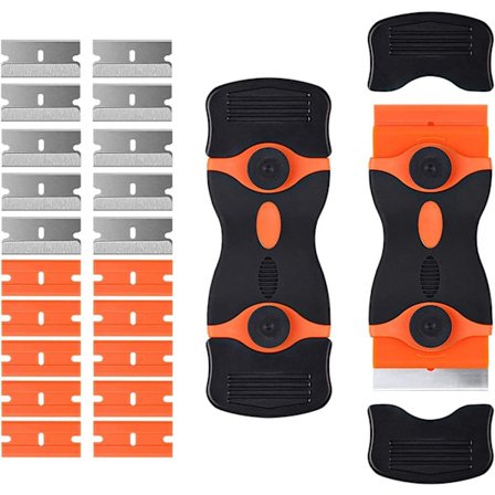 Glasskrape for kokeplate, inkludert 20 reserveblader