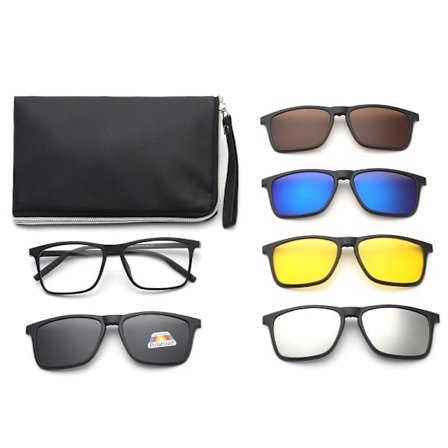 Polariseret magnetisk klips på solbriller Solbrillesæt med pose