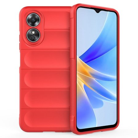 Blødt grebsformet Oppo A17 cover - Rød