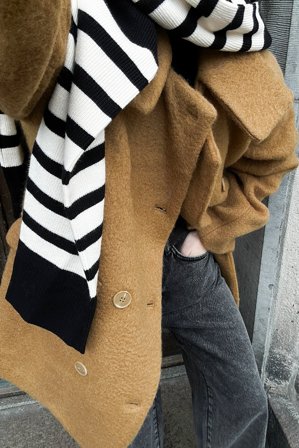 Annabel Rosendahl x NA-KD Fuzzy Wool Blend Coat - Frakker - Brun - EU 36