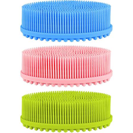 3-pack Exfolierande Silikon 3 Färger (rosa, Blå Och Grön)