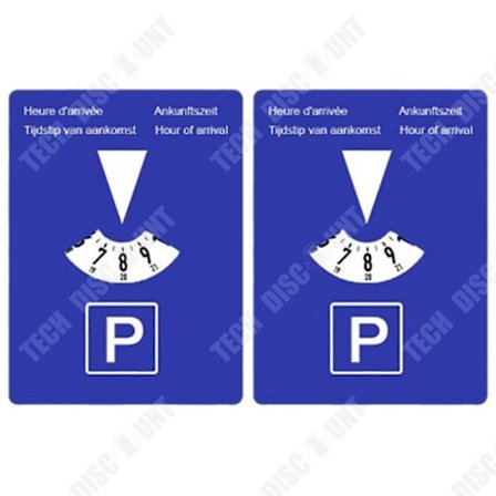 TD Parkeringsklocka Parkeringsskiva 2 st 15x11x2,5cm Blå inredningssats