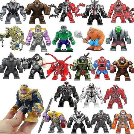 Avengers Suuret Hahmojen Rakennuspalikat Hulk Thanos Spider-Man Carnage Venom Leikki * Ilmainen Joululahjapakkaus Nahkalaukku Ostoksen Yli 6 Kappaleen