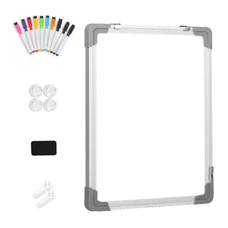 30x40cm Klasserum Whiteboard Dobbeltsidet Magnetisk Vægpanel Aluminiumskant