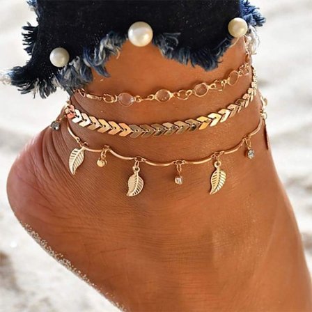Anklet Gold Star Anklets Multilayer Beach Foot Chains Jewelry Acc