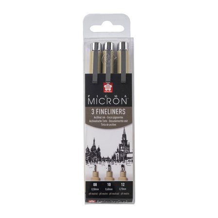 Pigma Micron Fineliner Set of 3 Broad