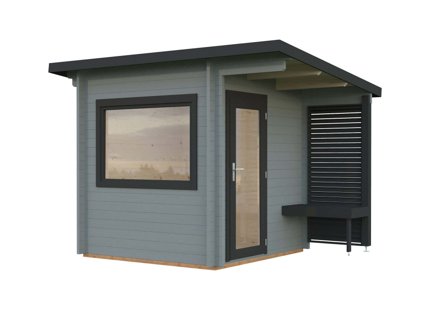 Palmako Sanna Bastu 4,4 m², Invändig 4,1 m², ljusgrå + antracit, Pooler & utebad