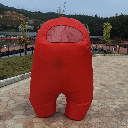 Halloween Oppblåsbar Among Us Kostyme For Barn Voksne Blow Up Suit Morsom Cosplay Astronaut Disfraz Hinchable SUS Crewmate Gave A
