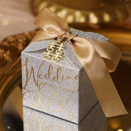 20 STK Sjokoladegodteribokser Bryllupsfavoritteske STIL 2 MED TEKST