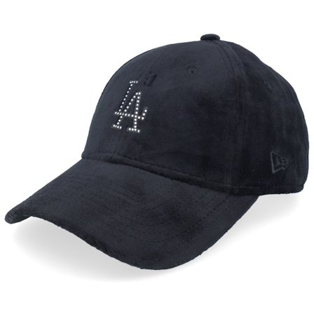 New Era - MLB Svart adjustable Keps - Los Angeles Dodgers Womens Diamante Velour 9FORTY Black Adjustable @ Hatstore