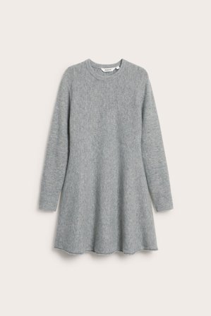 Kappahl | Hienoneuloksinen mekko | Vaaleanharmaa