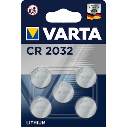 CR2032 (6032) batteri, 5 st. i blister