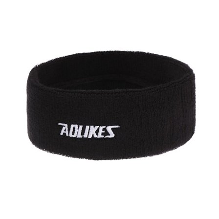 Cotton Sweat Pannband Herr Svettband SVART