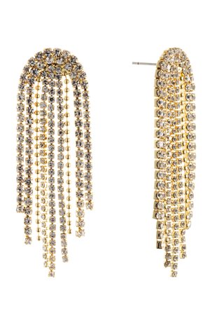 BY JOLIMA Cabana Crystal Earring Gold Klær