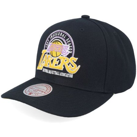 Mitchell & Ness - NBA Svart adjustable Keps - Los Angeles Lakers Inaugural Team Pro Crown 1947 Black A-Frame Adjustable @ Hatstore